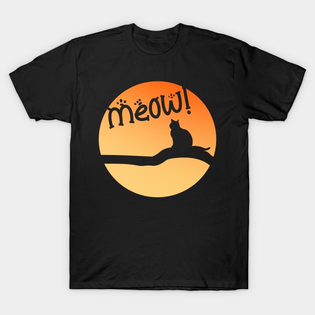 Harvest Moon Cat | Meow T-Shirt by PrinceSnoozy